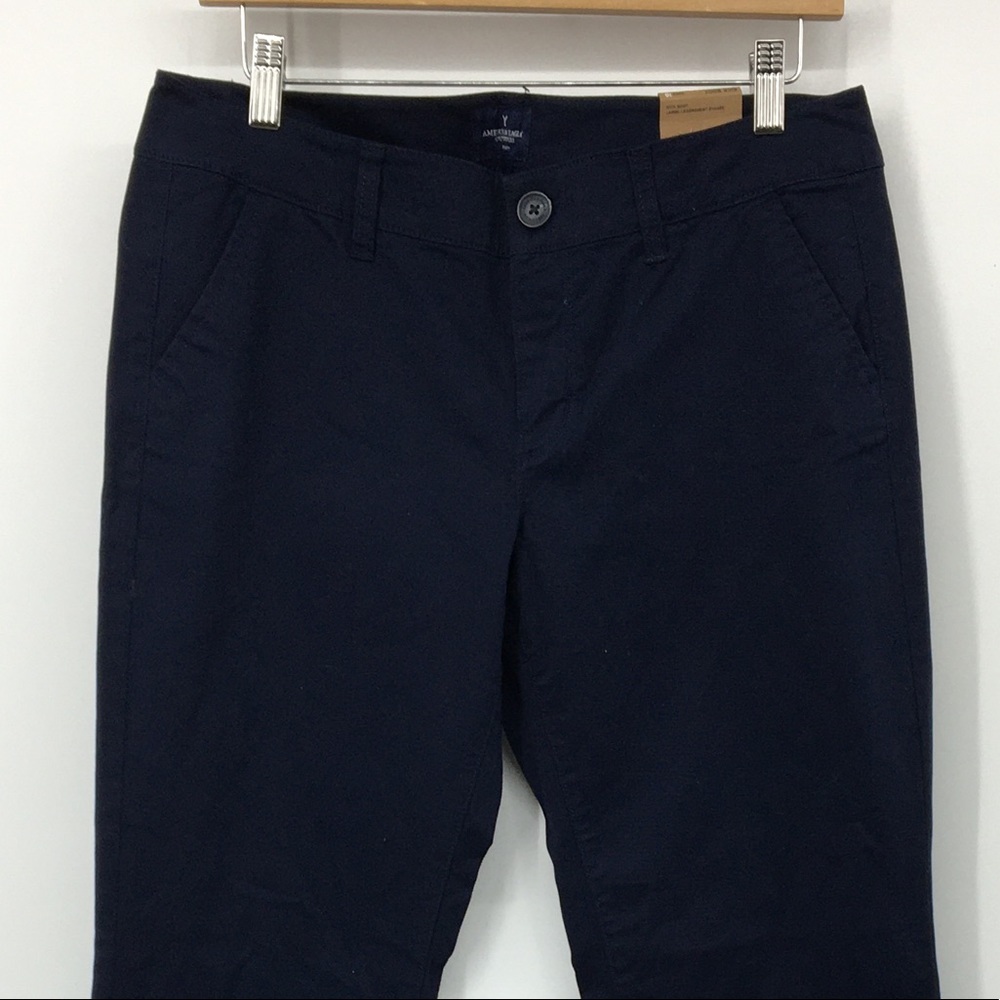 AE Kick Boot Blue Twill Pants sz 10 American Eagle